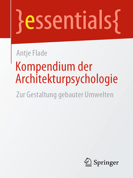 Title details for Kompendium der Architekturpsychologie by Antje Flade - Available